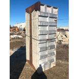(16) 36" x 8' Western Aluminum Concrete Forms, Smooth 6-12 Hole Pattern with Attached Hardware,