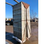 (16) 36" x 8' Western Aluminum Concrete Forms, Smooth 6-12 Hole Pattern with Attached Hardware,