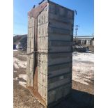 (16) 36" x 8' Western Aluminum Concrete Forms, Smooth 6-12 Hole Pattern with Attached Hardware,