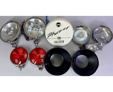 LUCAS &amp; OTHER CAR LAMP COLLECTION - mainly in chrome casings