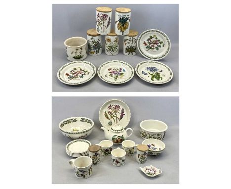 PORTMEIRION 'SUSAN WILLIAMS ELLIS' BOTANIC GARDENS CHINA - an assortment including five provision containers, a bowl, cups an