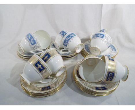 Two sets of Coalport ceramic tableware, 18 pieces in the Revelry pattern and 12 pieces in the Palladian pattern