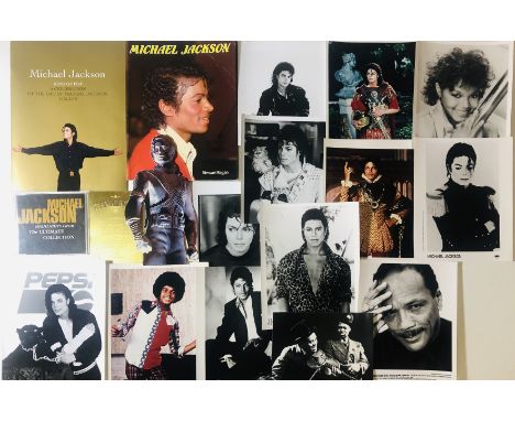 MICHAEL JACKSON. Michael Jackson memorabilia and ephemera to include: rare 'Dangerous' gold premiere invite, a small 3D card 