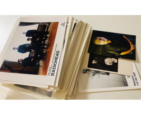 90S/INDIE/DANCE &amp; POP PRESS PHOTOS. 185 press photographs mainly 8x10" with artists to include: Ian Brown, Oasis, Radiohe