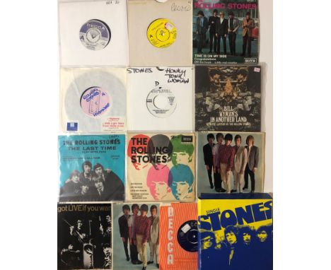 THE ROLLING STONES - 7" COLLECTION. Expert collection of 12 x 7"/EPs (including demos and overseas issues) with 1 x promo 7" 