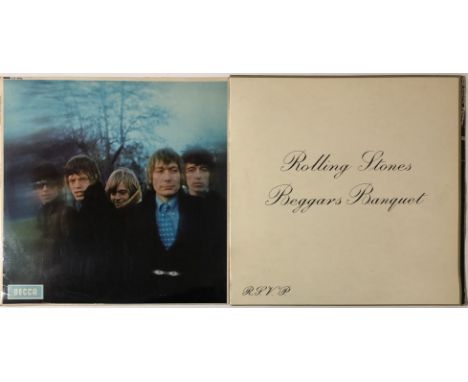 ROLLING STONES - BETWEEN THE BUTTONS/BEGGARS BANQUET LPs - ORIGINAL UK 'TIME WARP' COPIES. Mind blowing condition bundle of 2