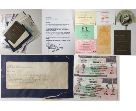 VIP INVITES/TICKETS/PROMOTIONAL ITEMS. Promotional items, correspondence and more to include: a number of VIP passes/invitati