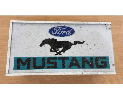 Advertising Ford Mustang light box measures approximately 7 inches tall 24 inches wide 13 inches depth 