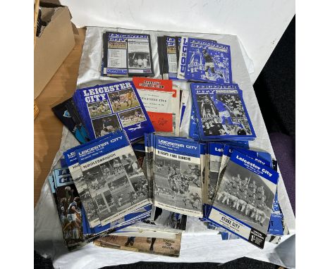 Selection of vintage footbal magazines includes England, Leicester etc 