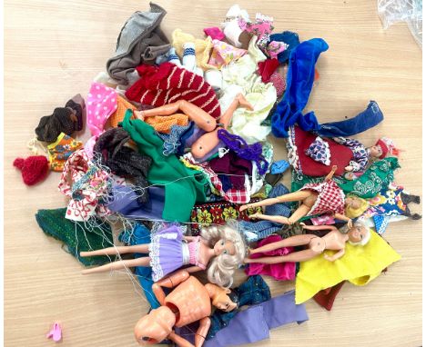 Vintage Hasbro doll, various dolls and clothing possibly vintage Sindy clothing 