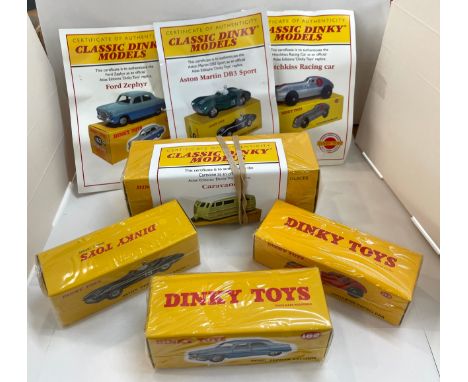 Selection of Boxed Dinky Toys  includes 162 Ford Zephyr Saloon, 506 Aston martin Dinky 22b and Dinky 311 