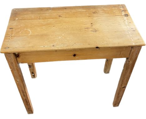 Vintage Pine side table, approximate measurements: Height 29 inches, Length 31 inches, Depth 17 inches 