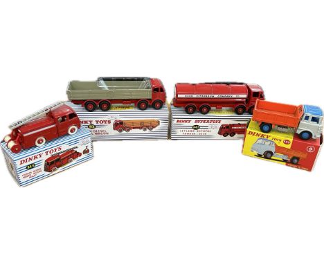 4 Boxed Dinky Supertoys to include  Leyland Octopus Tanker esso 943, Foden Diesel 8 wheel wagon 901, 32R, Bedford TK Tipper 4