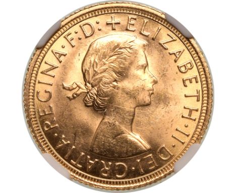 UNITED KINGDOM. Elizabeth II, 1952-2022. Gold sovereign, 1967. Royal Mint. First, laureate head of Elizabeth II facing right;