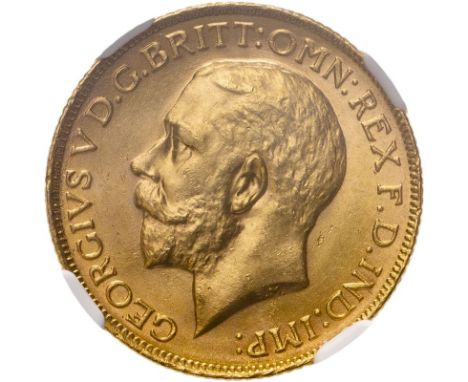 AUSTRALIA. George V, 1910-36. Gold sovereign, 1928 M. Melbourne. One of the rarest dates from Melbourne mint (R2) and the fir