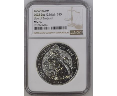 UNITED KINGDOM. Elizabeth II, 1952-2022. Silver 5 pounds, 2022. The Royal Mint. Fifth crowned portrait of Elizabeth II;  ELIZ