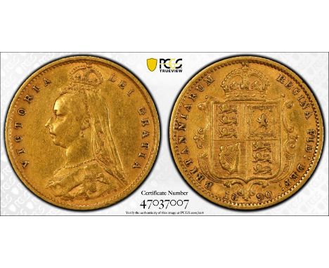 UNITED KINGDOM. Victoria, 1837-1901. Gold half-sovereign, 1890. London. With JEB Low shield DISH L512. No half sovereigns wer