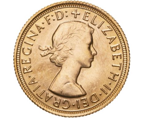 UNITED KINGDOM. Elizabeth II, 1952-2022. Gold sovereign, 1968. Royal Mint. First, laureate head of Elizabeth II facing right;