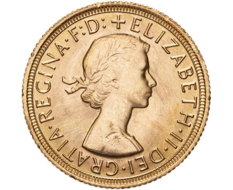UNITED KINGDOM. Elizabeth II, 1952-2022. Gold sovereign, 1968. Royal Mint. First, laureate head of Elizabeth II facing right;