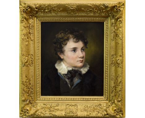 MARY MASCALL (BRITISH a 1803 - 1838), PORTRAIT OF ARTHUR THOMAS MALKIN, AGED 13 oil on canvas, dated 1816 on label verso 35cm