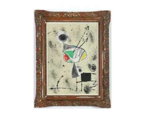 JOAN MIRO. COUVERTURE ON LINEN : MARAVILLAS SUITE. handsigned numbered justification page verso Suite: Maravillas con Variaci