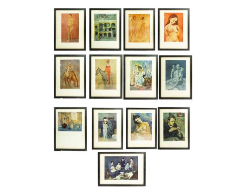 PABLO PICASSO. PEINTURES ET BLEUE ET ROSE. (d) Series of  Lithographs Colour plates, plates of varying size, 58cms x 38cms fr