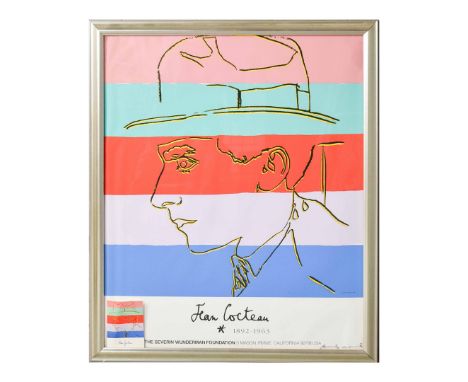 ANDY WARHOL. Jean Cocteau (Feldman &amp; Schellmann II.329A), 1985. (d) Screenprint in colours on wove paper, signed in penci