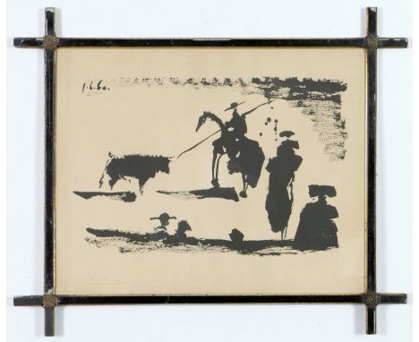 PABLO PICASSO. PICADOR. (d) Stamped signature in the plate, pochoir/lithograph - 1975, Edition:2000 - numbered certificate at