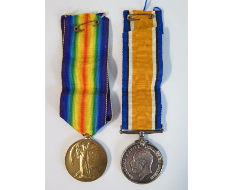 WWI Medal Pair inscribed B.Z. 1933 R. LITTON. TEL. R.N.V.R. 