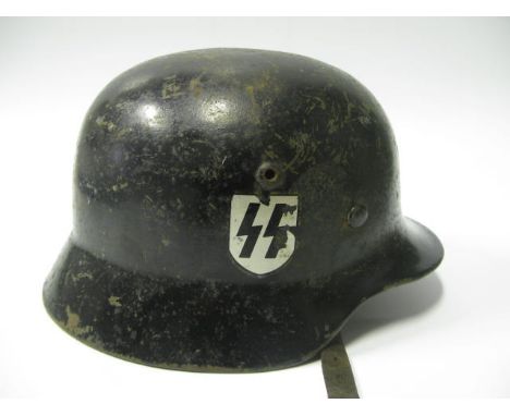 A German World War II Waffen SS Helmet 