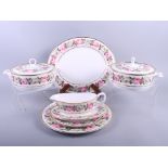 A Royal Worcester bone china "Royal Garden" part dinner service for six