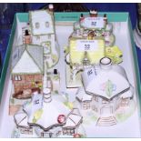 Six Coalport bone china cottage ornaments