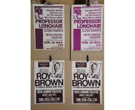 Music Poster - Four John Stedman Promotions Present... blues concert posters, to include Professor Longhair at The New London
