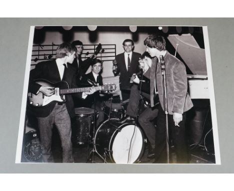 Music Memorabilia - Photo of the The Rolling Stones as a 6 piece with Stu, Hayward Archive bottom left corner 