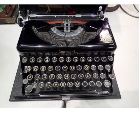 Vintage Imperial good companion portable typewriter number 2F928. Not available for in-house P&amp;P 