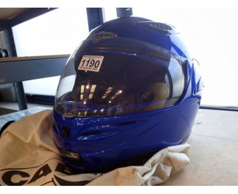 Cabere J1 plus motorbike helmet with projector case. UK P&amp;P Group 3 (£30+VAT for the first lot and £8+VAT for subsequent 