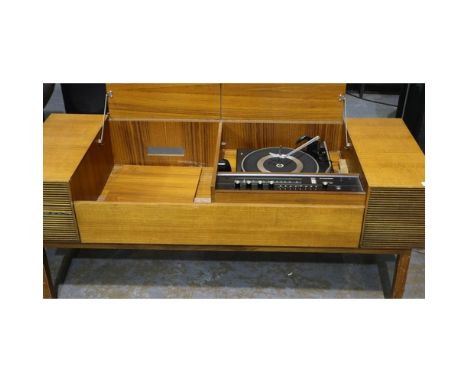 Dynatron SRX 26 radiogram with Garrard turntable, L: 184 cm. All electrical items in this lot have been PAT tested for safety