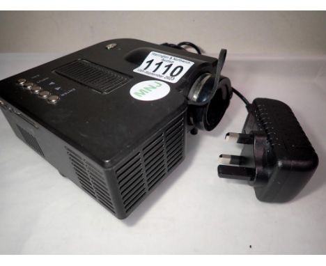 Mini LED Projector has HDMI connection with power supply, working at lotting. UK P&amp;P Group 2 (£20+VAT for the first lot a