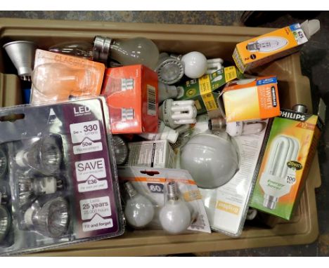 Quantity of energy saving bulbs and a Dell printer.  All electrical items in this lot have been PAT tested for safety and hav