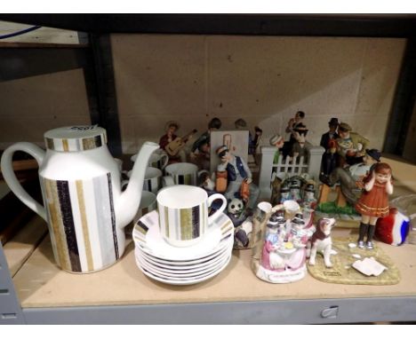 Quantity of mixed ceramics including a tea service. Not available for in-house P&amp;P 