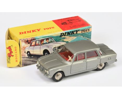 Dinky Toys (Puch Spanish-French) 514 Alfa Romeo Giulia TI - Grey body, red interior, chrome concave spun hubs&nbsp; with corr