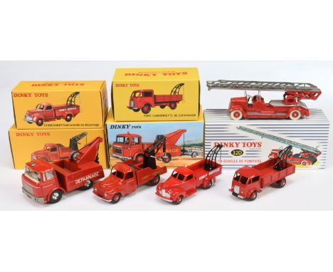 Dinky Toys (Atlas Editions) Group Of 5 To Include - 32D Delahaye Fire Engine - red, Silver, 25R Studebaker "Dinky Toys" Break