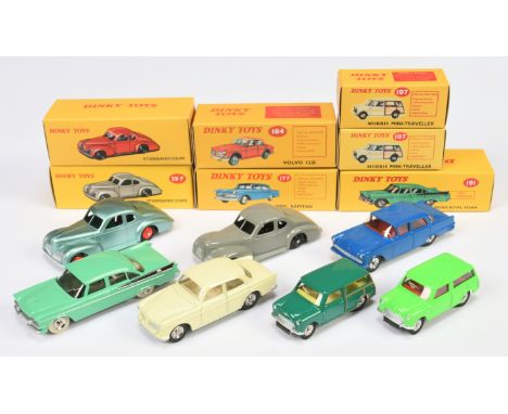 Dinky Toys (Atlas Editions) Group Of 7 To include - 177 Opel Kaptain - Blue, 197 Morris Traveller - Florescent green - plus o