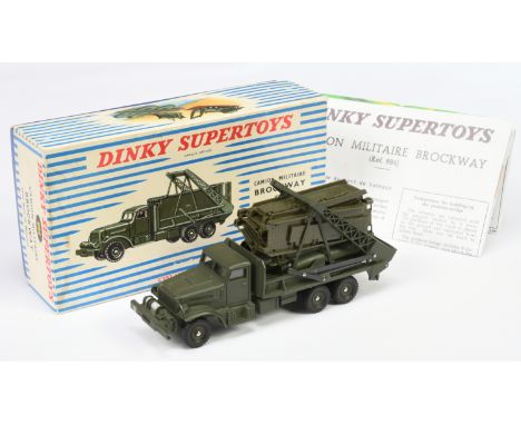 French Dinky Toys&nbsp; Military 889 Brockway&nbsp; - Drab green including concave hubs, silver trim - Excellent&nbsp; in a G