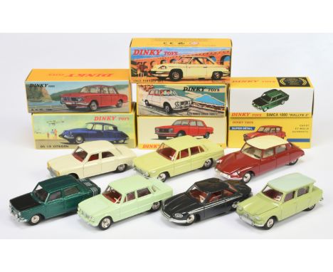 Dinky Toys (Atlas Editions) A Group Of 7 To Include - 520 Simca 1000 Rallye Car - Metallic green, black bonnet, 534 BMW 1500 