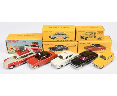 Dinky Toys (Atlas Editions) Group Of 5 To include - 546 Opel Rekord &pound;Taxi" - Black, 1404 Citroen Break ID19 "Radio Tele