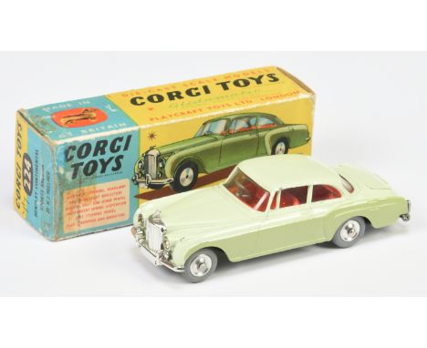 Corgi Toys 224 Bentley Continental Sports Saloon - Two-Tone Green, red interior, chrome trim and spun hubs without spare whee