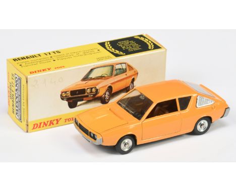 Spanish Dinky Toys 011451 Renault 17 TS - Mustard-orange body, brown&nbsp; interior, silver trim and concave hubs - Excellent