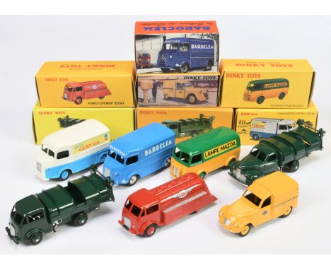 Dinky Toys (Atlas Editions) Group Of 7 To Include - 25U Ford Tanker "Esso" - Red, 560 Citroen Van "Postal" - Yellow plus othe