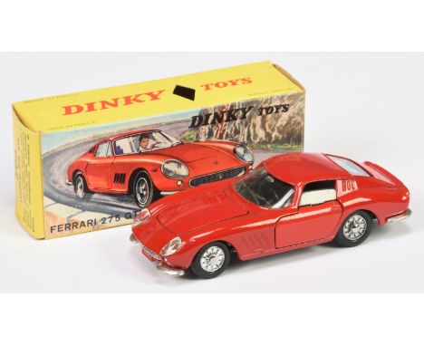 French Dinky Toys 506 Ferrari 275 GTB - red body, black interior, chrome trim and hubs - Good Plus bright example including&n